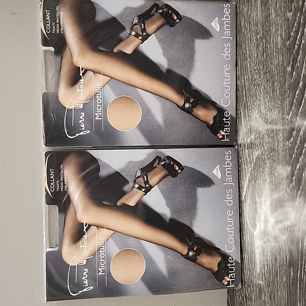 Pierre Mantoux Microtulle Sheer Set of 2 Tights